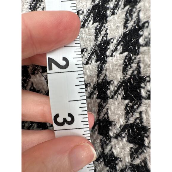Vestique Shorts Womens Large Black High Rise Tweed Plaid White Houndstooth - Picture 7 of 9